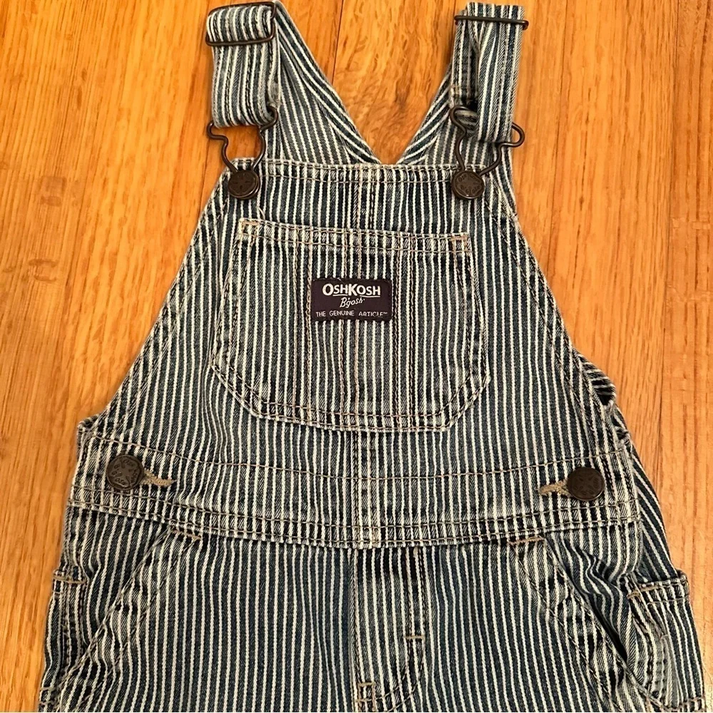 Baby B’gosh By Oshkosh Overall striped, Distressed, Size 18 Months (n)